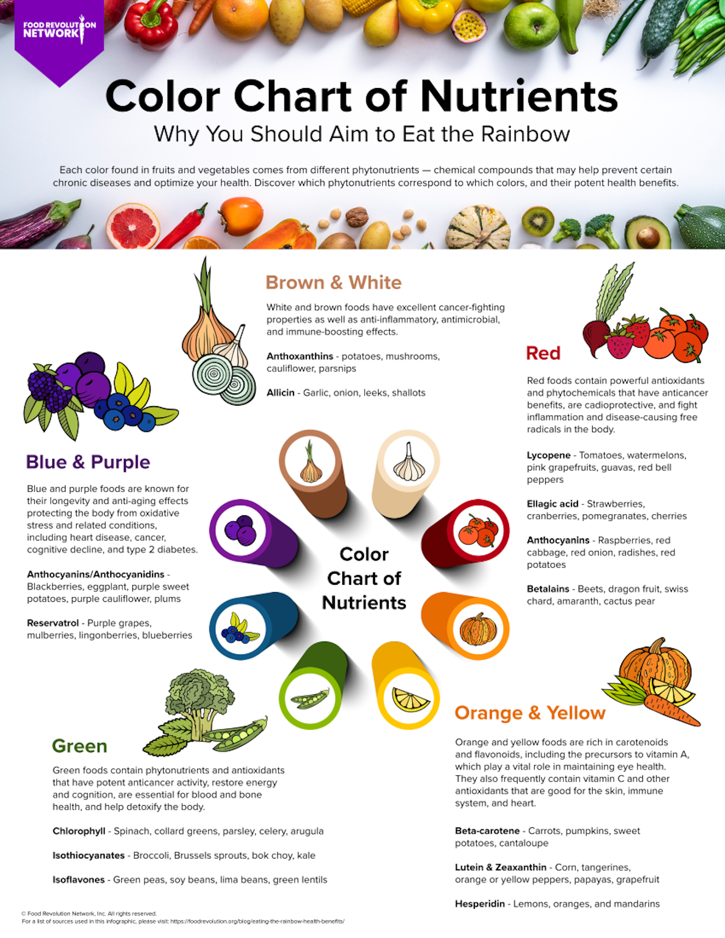 Color Chart Nutrients Infographic